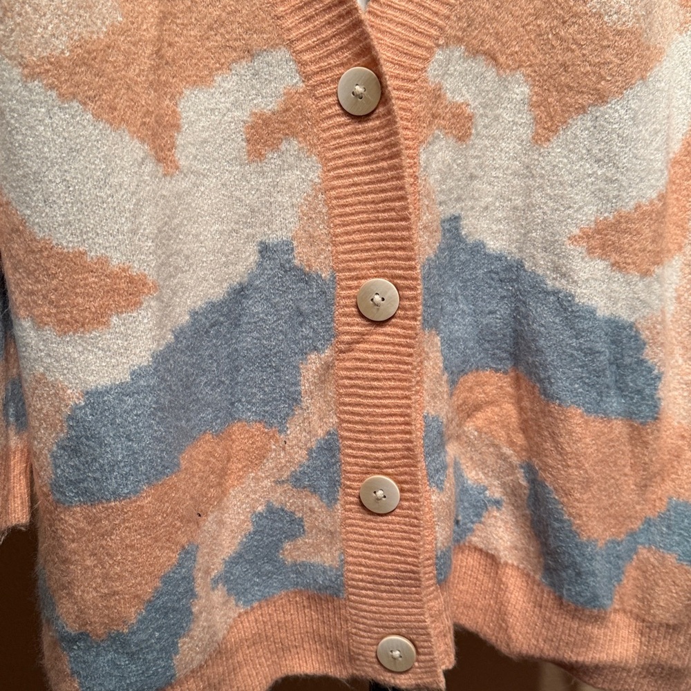 Pol Oversized Vneck Button Down Front Sweater Car… - image 4